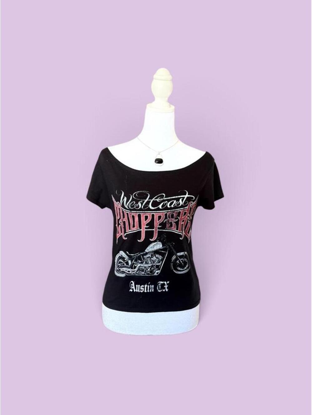 West Coast Choppers black off the shoulder top
